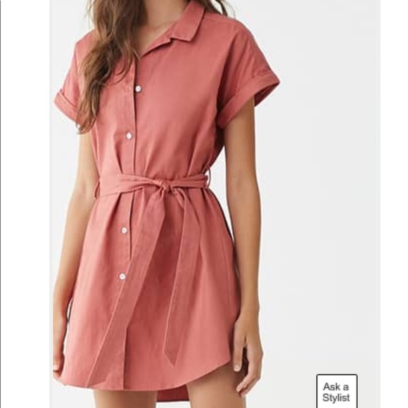 button front shirt dress